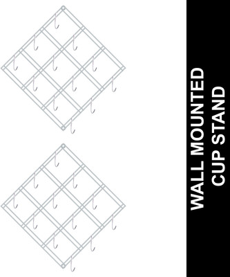 DreamBasket Stainless Steel Wall Mounted Ladle Kite Hanger(Pack of 2) Hook Rail 25(Pack of 2)