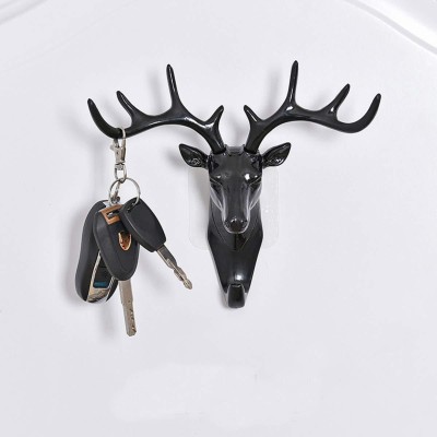 kayru Deer Head Self Adhesive Wall Door for Hanger Hook Bag Keys Umbrella Hook 1(Pack of 1)