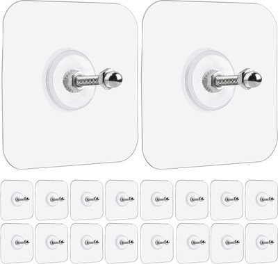MERCEHIVE Self Adhesive Nail Hook for Hanging Photo Frame, Home and Bathroom Accessories Hook 18(Pack of 18)