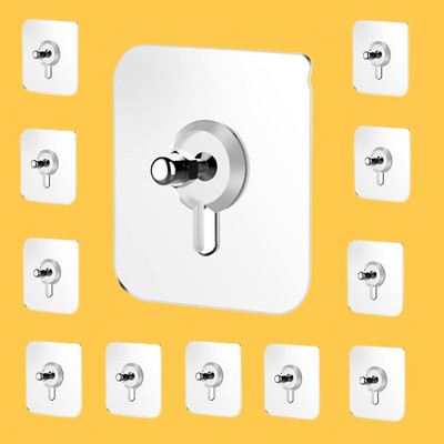 Self Adhesive Wall Hooks for Hanging Without Nail and Drilling with Screw L_9 Hook(Pack of 1)