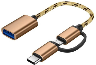 ZENIFY Micro USB, USB Type C, USB OTG Adapter(Pack of 2)