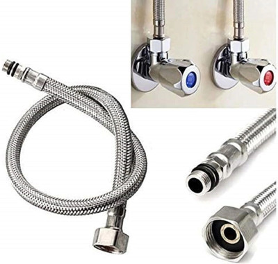 LUVBATH FITTING Tap Shower Hose 60cm(24 inch) Polymide Grey | Durable Replacement Hose for Dish Spray & Bathroom Fitting | Leakproof & Flexible | M10/1 x 1/2 Inch Hose Pipe(60.5 m)