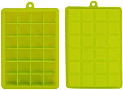 Dhruven Green Silicone Ice Cube Tray(Pack of2)