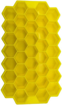 Prodealnet Silicon Ice cube tray for Ice and chocolate maker_192 Yellow Silicone Ice Cube Tray(Pack of1)
