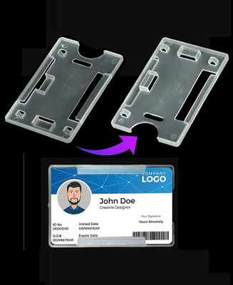 JSMSH Plastic ID Badge Holder(Pack of 2)