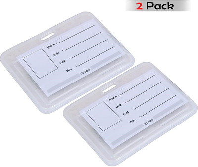 Dey 's stationery store Plastic ID Badge Holder(Pack of 2)