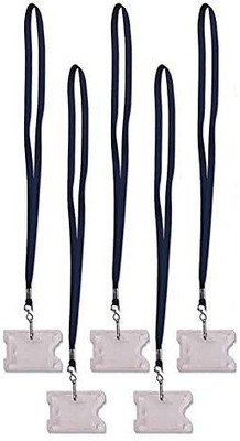 JSMSH Plastic Lanyard, ID Badge Holder(Pack of 5)