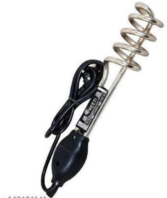 sunever Immersion Rod 1500 Watt Fast Heating Feature Immersion (Silver_Spiral) 1500 W Shock Proof Immersion Heater Rod(Water)