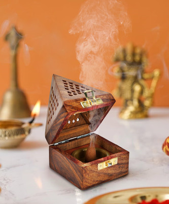 DigiRake Dhoop, Agarbathi Stand, Computer Sambrani (Width 3 Inch) Wooden Incense Holder(Brown)