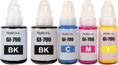 verena GI-790 Refill ink compatible for G1000 G2000 G3000 G4000 Printer 2 X Black + Tri Color Combo Pack Ink Bottle
