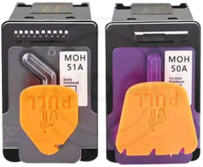 Salty M0H51A & M0H50A Print Head for GT51 & GT52 Printer Head Black + Tri Color Combo Pack Ink Cartridge