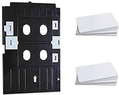 NNPRO (Aadhar Card,etc) Set of 20 PVC Cards AND PVC ID Card Tray for Inkjet Printer Black Ink Cartridge