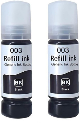 Haedlink BLACK 003 Refill Ink for Epsn L3110,L3115,L3116,L3150,L1110,L3151,L3156 Printer Black - Twin Pack Ink Bottle