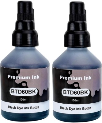 GPN PRINT BTD60 Refill Ink Compatible with Brother DCP-T300 T310W T700W T420W Printers Black - Twin Pack Ink Bottle