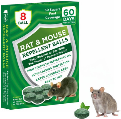 RAMILOO Rat & Mouse Repellent Balls for car, Home & Office rat killer, Rat trap(8 Units)