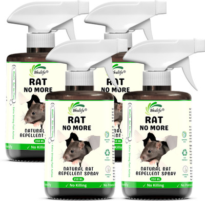 BhuLife Natural Rat Repellent Car Spray | Protect Your Cables From Rat Bite(4 x 250 ml)