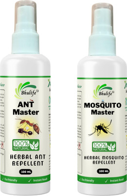 BhuLife Natural Mosquito & Ant Repellent Spray Combo | Completely Organic(2 x 100 ml)
