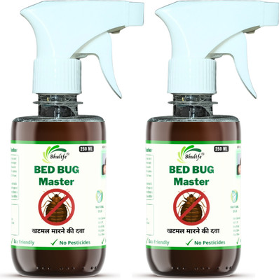 BhuLife Natural Khatmal Marne Ki Spray | Bedbug Eliminator Organic Spray(2 x 250 ml)