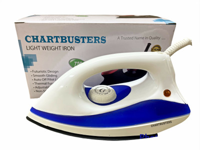 Chartbusters ROYAL LONG LIFE DRY IRON 750-WATS, HEAVY PERFORMANCE, WITH STYLISH LOOKS, 09 750 W Dry Iron(Multicolor)