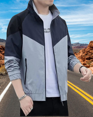 Tockcart Full Sleeve Colorblock Men Jacket