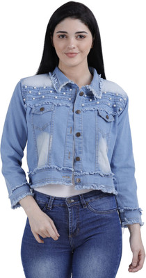 NDGARMENT 3/4th Sleeve Washed Women Denim Jacket