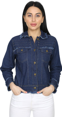DUCLOTHES FIT Full Sleeve Washed Women Denim Jacket