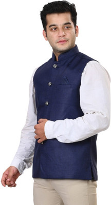 Vriaane Sleeveless Solid Men Jacket