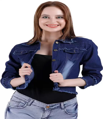 UCO 3/4th Sleeve Solid Women Denim Jacket