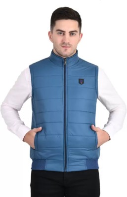 OHZEN Sleeveless Solid Men Jacket