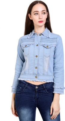 SOULMATE Full Sleeve Solid Women Denim Jacket