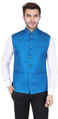 Vriaane Sleeveless Solid Men Jacket