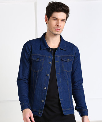 LuxeStyle Full Sleeve Textured Men Denim Jacket
