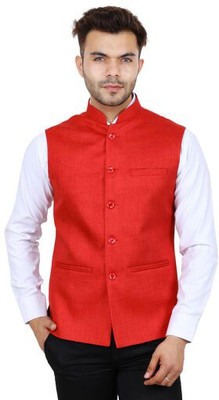 Vriaane Sleeveless Solid Men Jacket
