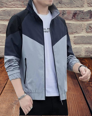 JNH Fashion Full Sleeve Colorblock Men Jacket