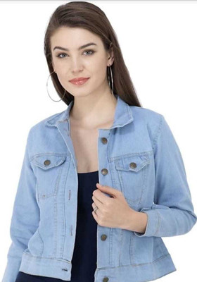 KLOVZKIN Full Sleeve Washed Women Denim Jacket