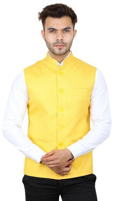 Vriaane Sleeveless Solid Men Jacket