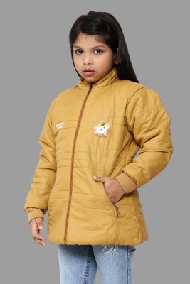 official club Full Sleeve Solid Baby Girls Jacket