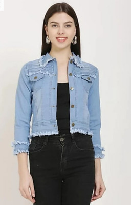 Aarfa collection 3/4th Sleeve Washed Women Denim Jacket