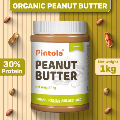 Pintola Organic Peanut Butter (Creamy) (Unsweetened)(1 kg)