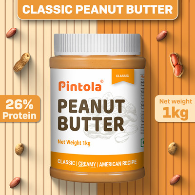 Pintola Classic Peanut Butter American Recipe (Creamy)(1 kg)