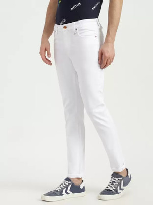 flete Slim Men White Jeans