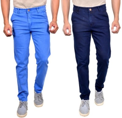 Moudlin Slim Men Multicolor Jeans(Pack of 2)