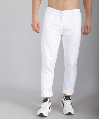 Star4well Slim Men White Jeans