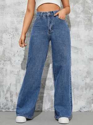 Ann Springs Boyfriend Women Dark Blue Jeans