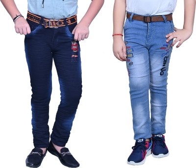 bitterNut Regular Boys Dark Blue, Light Blue Jeans(Pack of 2)