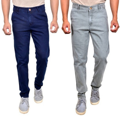 Moudlin Slim Men Multicolor Jeans(Pack of 2)