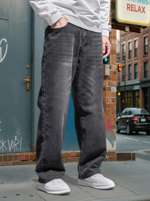 Maahit Loose Fit Men Dark Grey Jeans