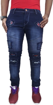 TOPSnBOOTOM Slim Men Dark Blue Jeans