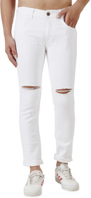 Star4well Slim Men White Jeans