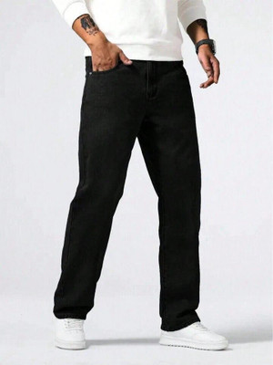 STEPLE DENIMS Straight Fit Men Black Jeans